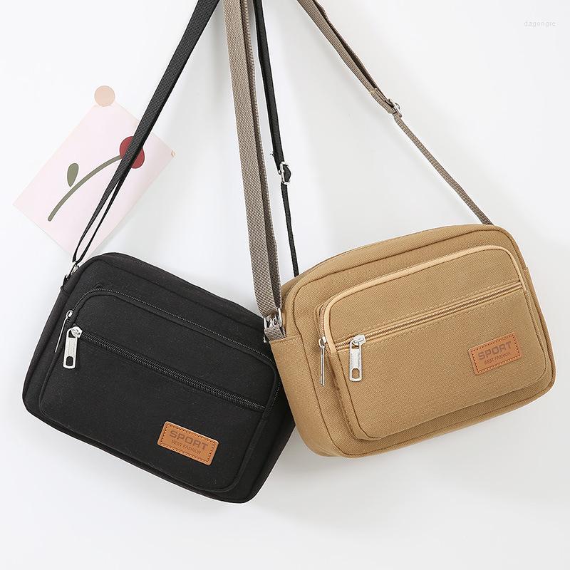 2025 NEW Shoulder Bags Men's Bag Large Capacity Diagonal Briefcase Change Wallet Manufacturers Wholesale Canvas zhanyishengli