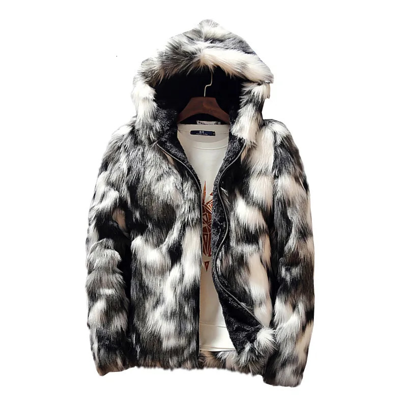 Winter Faux Fur Thick Mens Jackets coats Fashion Men and Women Couples Warm Comfortable Clothing Slim Gray Coat S4XL 241008