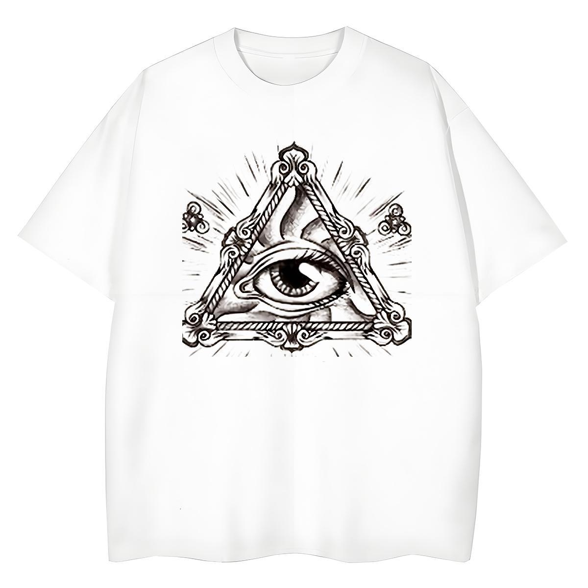 2024 Designer T shirt 230g 100% Cotton Round Neck Short Sleeve Hip Hop eye of the devil Unisex Tshirts Nice Anime Oversized Clothings
