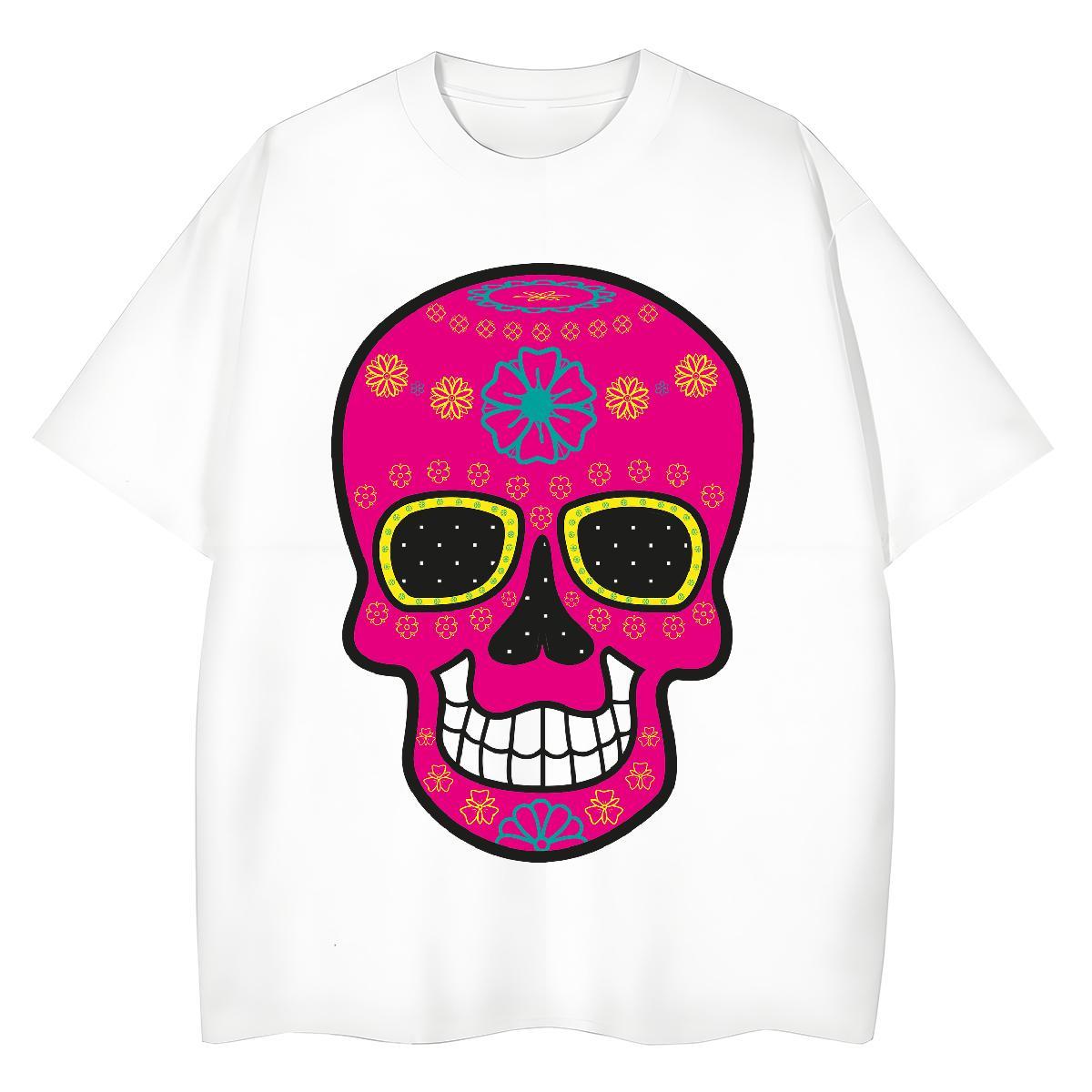 Fashion T Shirt For Woman 100% Cotton 230g Breathable Short Sleeve Sport skull Unisex Tshirts 5A Custom Cartoon Tops