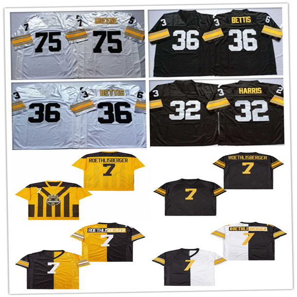 American Throwback Football Jerseys Troy Polamalu Ben Roethlisberger Jerome Bettis Jack Lambert Joe Greene Terry Bradshaw James Harrison Hines Ward Heath Miller