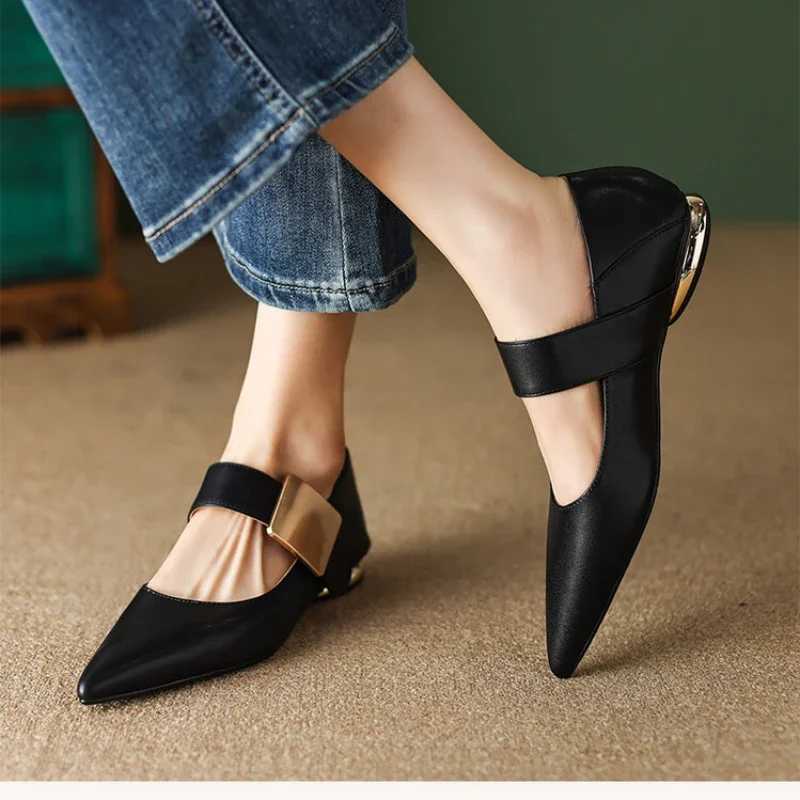 Women Nature Suede High Thick Heels SmallHut New 2024 Spring Black Apricot Square Toe Pumps Elegant Lady Metal Decoration ShoesLX241014