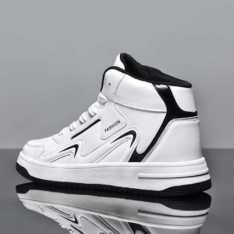 Brand Mens High-top Casual Boys Basketball Non-slip Tennis Comfortable Leather Sports Shoes Unisex Sneakers