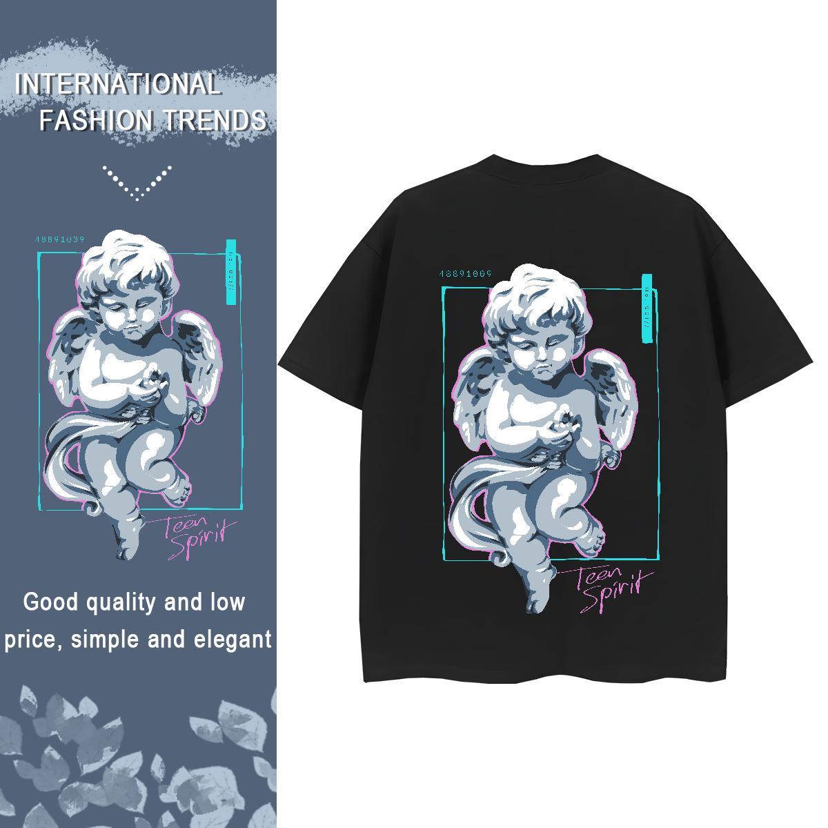 Designer T Shirts Women 230g Cotton Breathable Crew Neck Casual Sport portrait Couples T Shirts Wholesale Custom Print Oversized Clothes