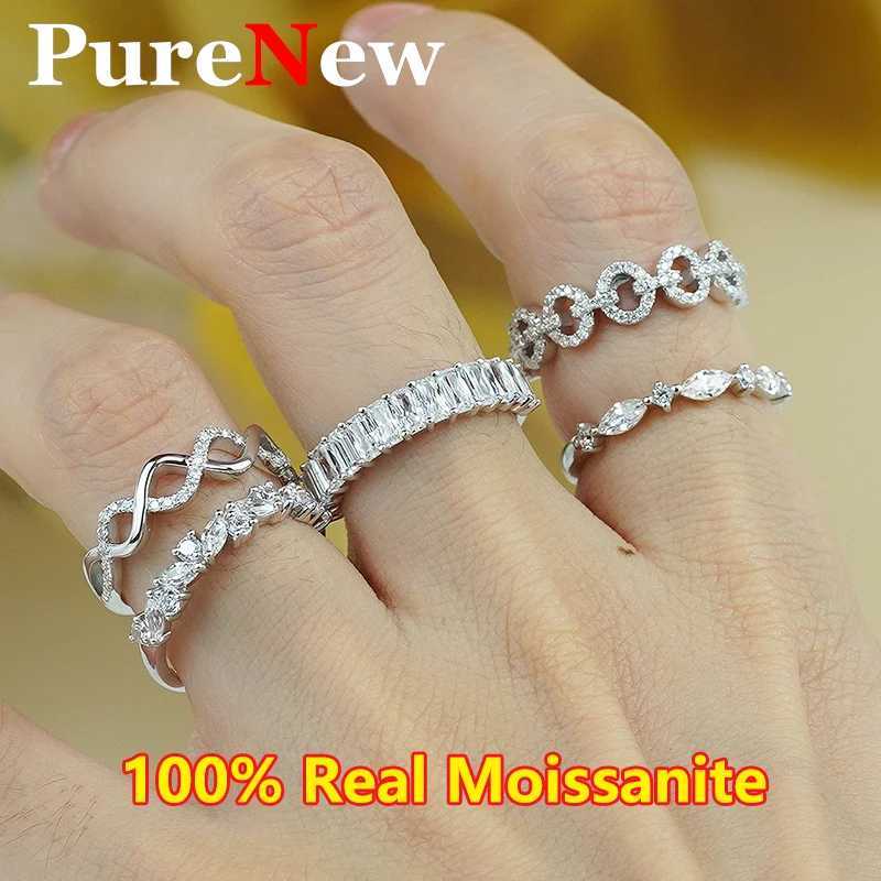 Top Quality Marquise Cut Full Moissanite Diamond Rings for Women 925 Silver Plated 18k White Gold Womens Moissnite Rings Gift
