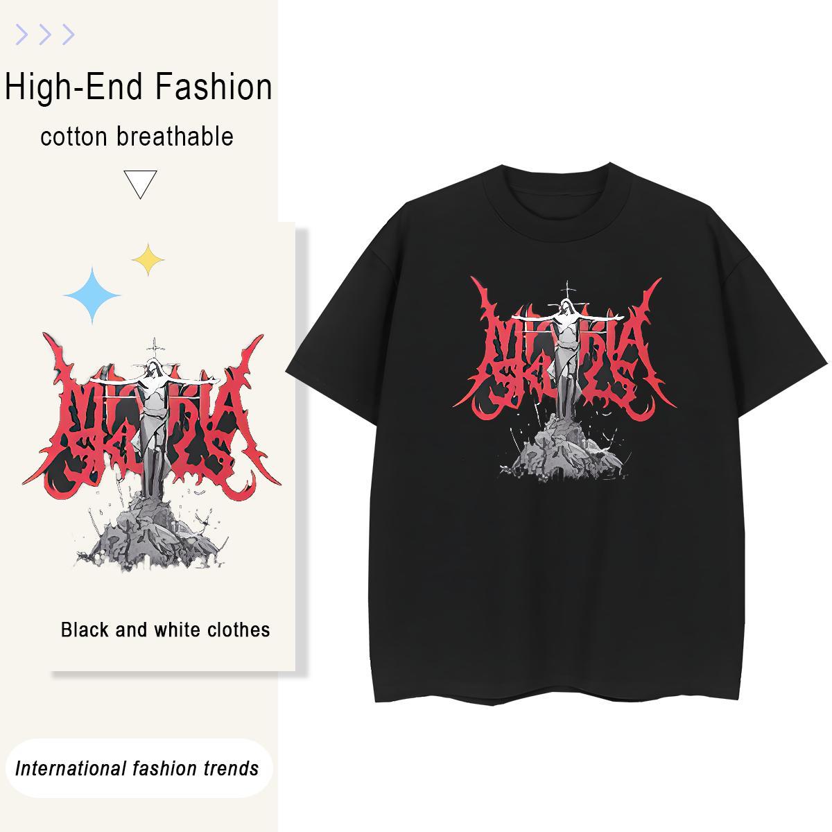 New Womens T Shirts 100% Cotton 230g O-Neck Short Sleeve Home Outdoor The Cross Womens Tshirts Loose Custom Printing Tees Shirts