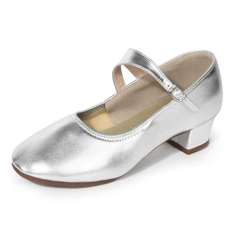 Sweet Girls Mary Jane Pumps Shoes for Women 2024 New Round Toe Ankle Warp Gold Sliver High Heels Woman Dress Shoes Plus Size 42LX241014