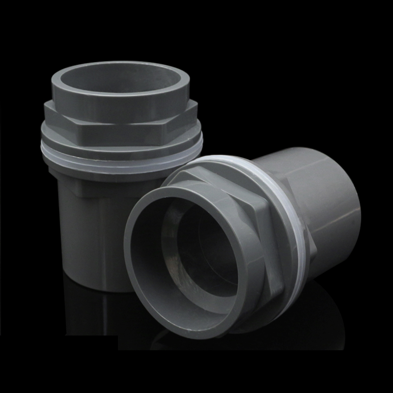 NuoNuoWell Aquarium Pond Bulkhead Connector Fish Tank Marine Pipe Drain Fitting Connector 20/25/32/40/50mm Solvent Weld