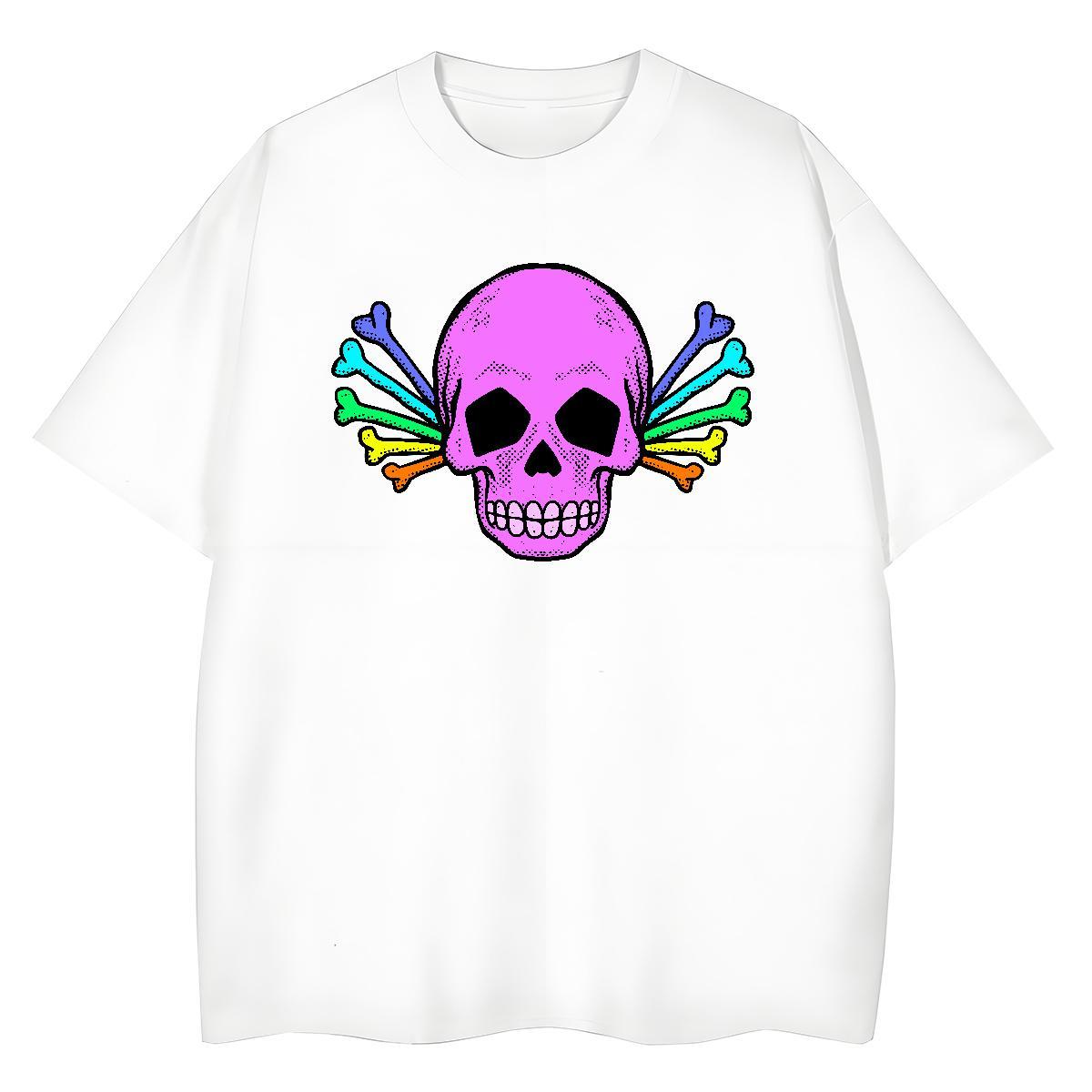 2024 Designer T-Shirts for Women 230g 100% Cotton Breathable Short Sleeve Sports Casual skull Tshirt for Man Woman Lady Customized Tops Shirt