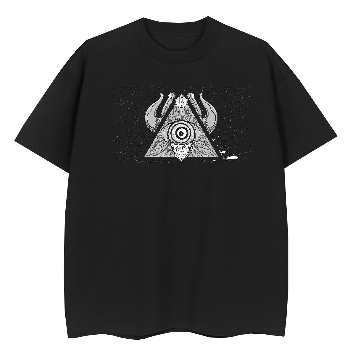 Casual New T-Shirts for Women 230g Cotton Breathable Soft Home Outdoor eye of the devil Women Tshirts 5A DIY Anime Tops Shirt