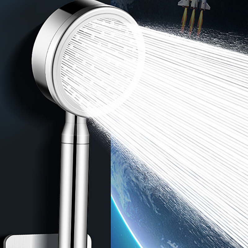 Space aluminum pressurized filter shower head shower bath faucet bathroom rain shower bar pressurized shower head