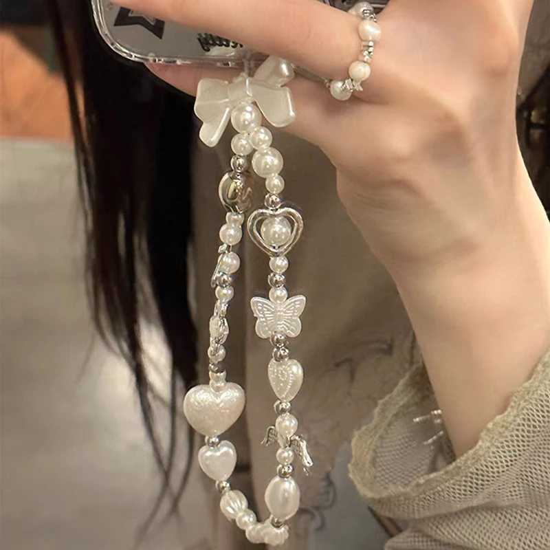 Korean Cute Ribbon Bow Love Phone Chain Tie Charm Bow Pendant iPhone Samsung Phone Accessories Girl Gift Y241014