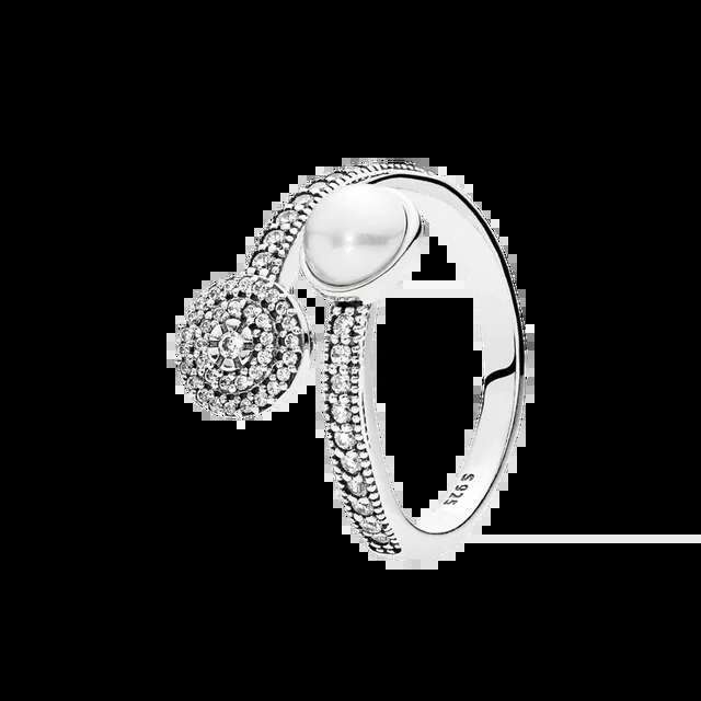 925 Sterling Silver Rose Gold Heart Moon Pearl Clover Dragoy Clear Zircon CZ Open Rings For Women Anniversar Wedding Jewelry