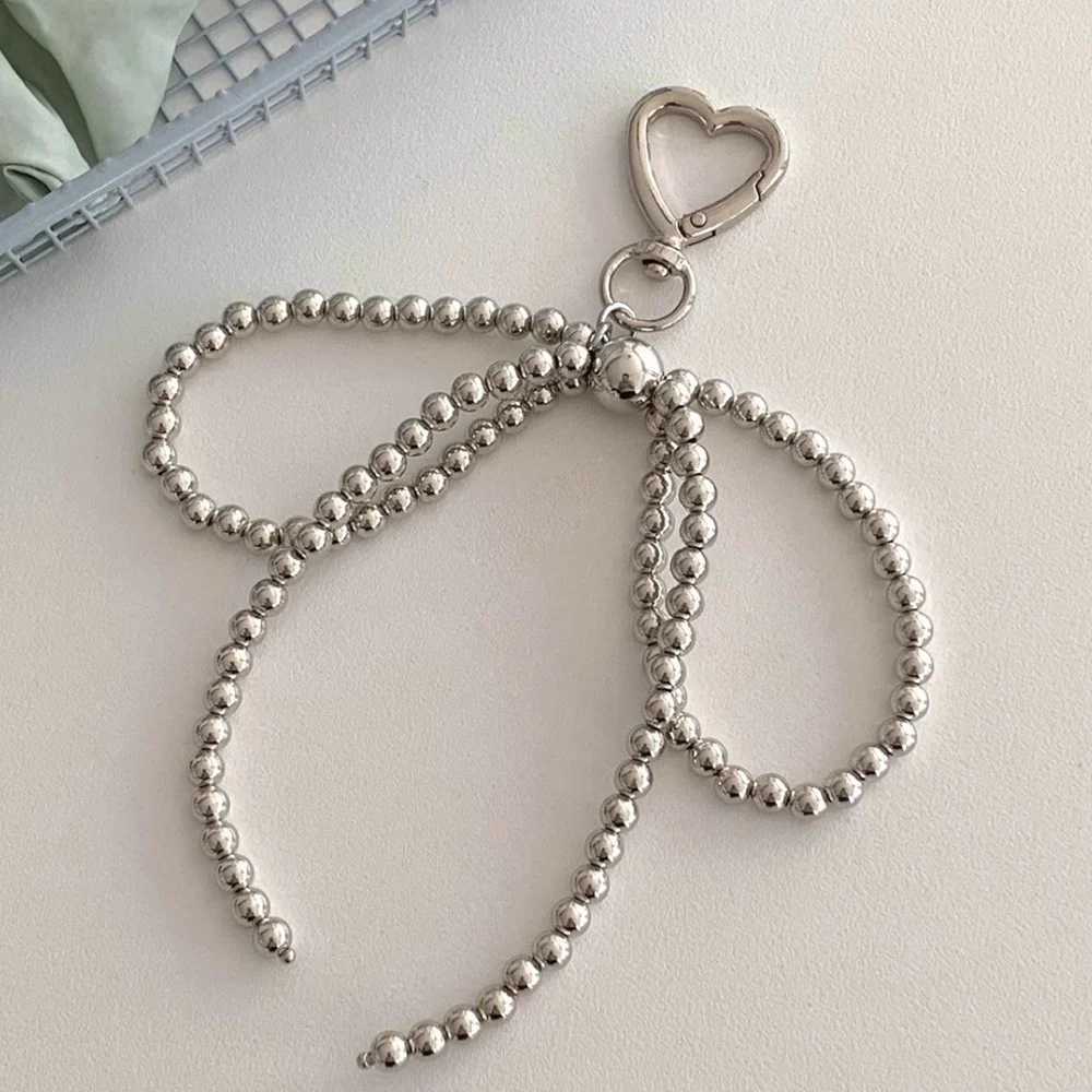 Cute Bow Pearl Bag Panda Chain Y2K Bow Charm Keychain Pendant Decorative Wallet Handbag Pendant Accessories Y241014