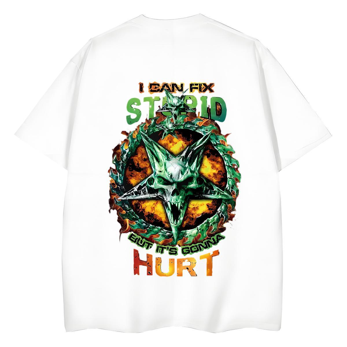 Fashion T Shirt For Woman 100% Cotton 230g Breathable Short Sleeve Hip Hop Street skull Woman Tshirt Designer Skull Tops