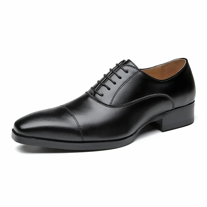 High Quality Italian Oxford Shoes for Men Genuine Leather Wedding Shoes Classic Square Toe Dress Shoes Plus Size 39-47 241014