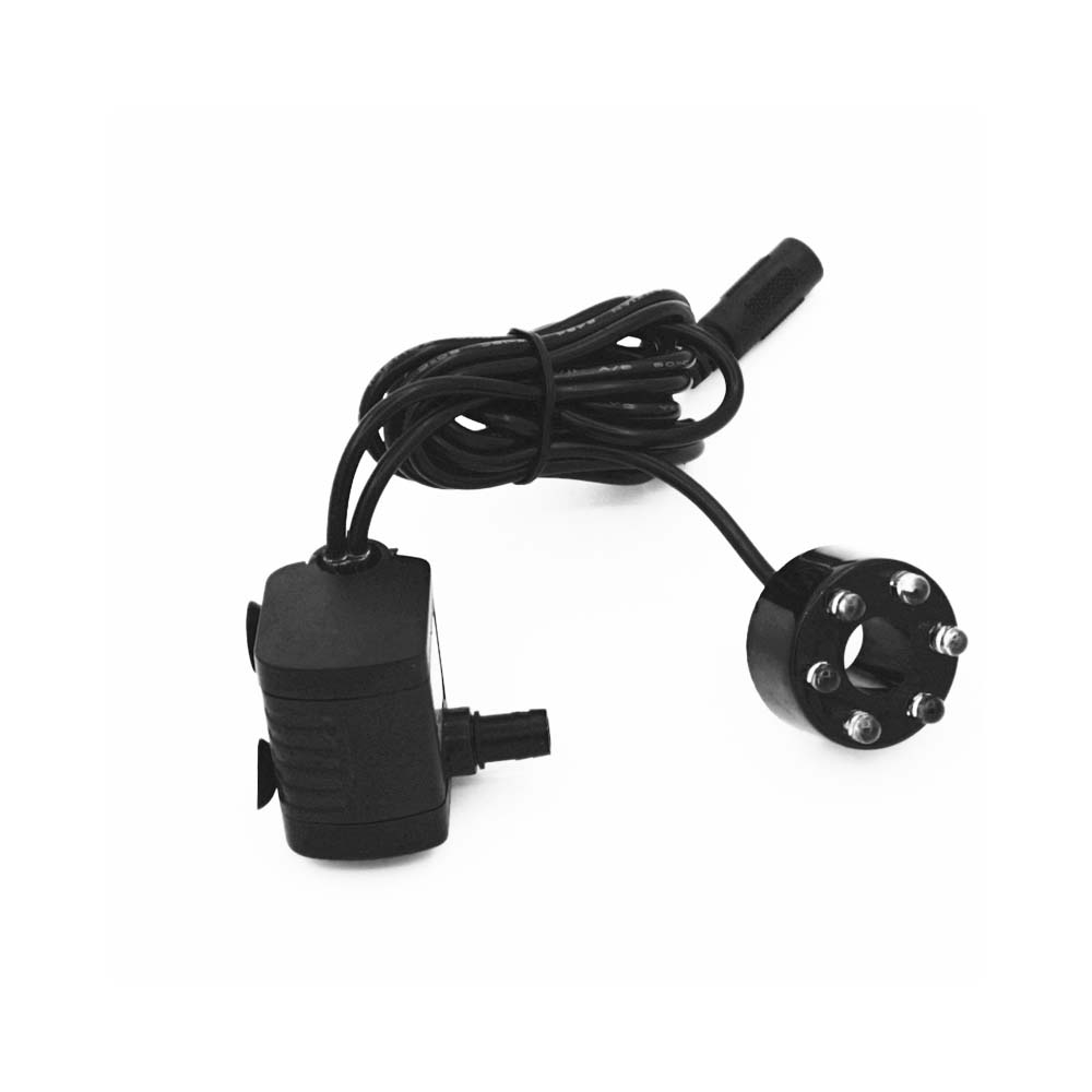 DC5.5-12V 3W Colourful light DC pump 6 perforated waterproof LED lights with suction cup pump Fish Pond Fish Tank Aquarium