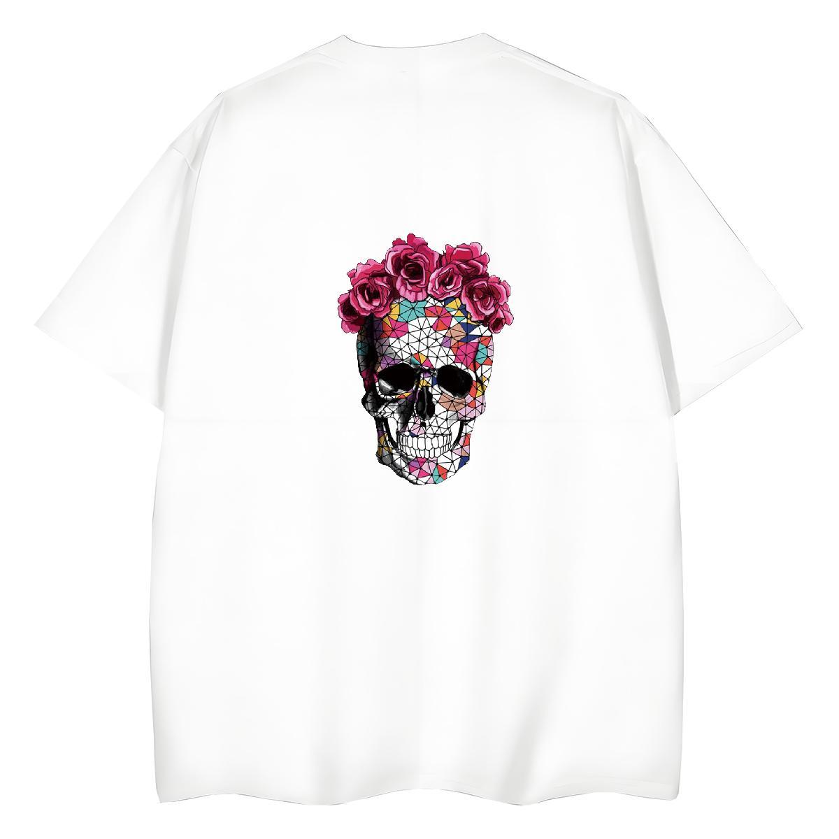 2024 Designer Woman T Shirts 100% Cotton 230g Breathable Crew Neck High Street Hip Hop flower Unisex Tshirts Loose fit Custom Printing Tops Shirt