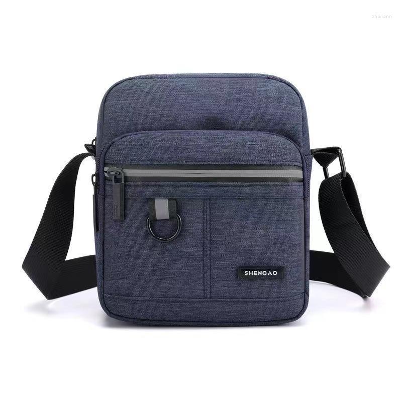 3 Bag Multi-pocket Backpack Waterproof Nylon Cloth Shoulder Messenger Casual Unisex Mobile Phone Small Satchel 4