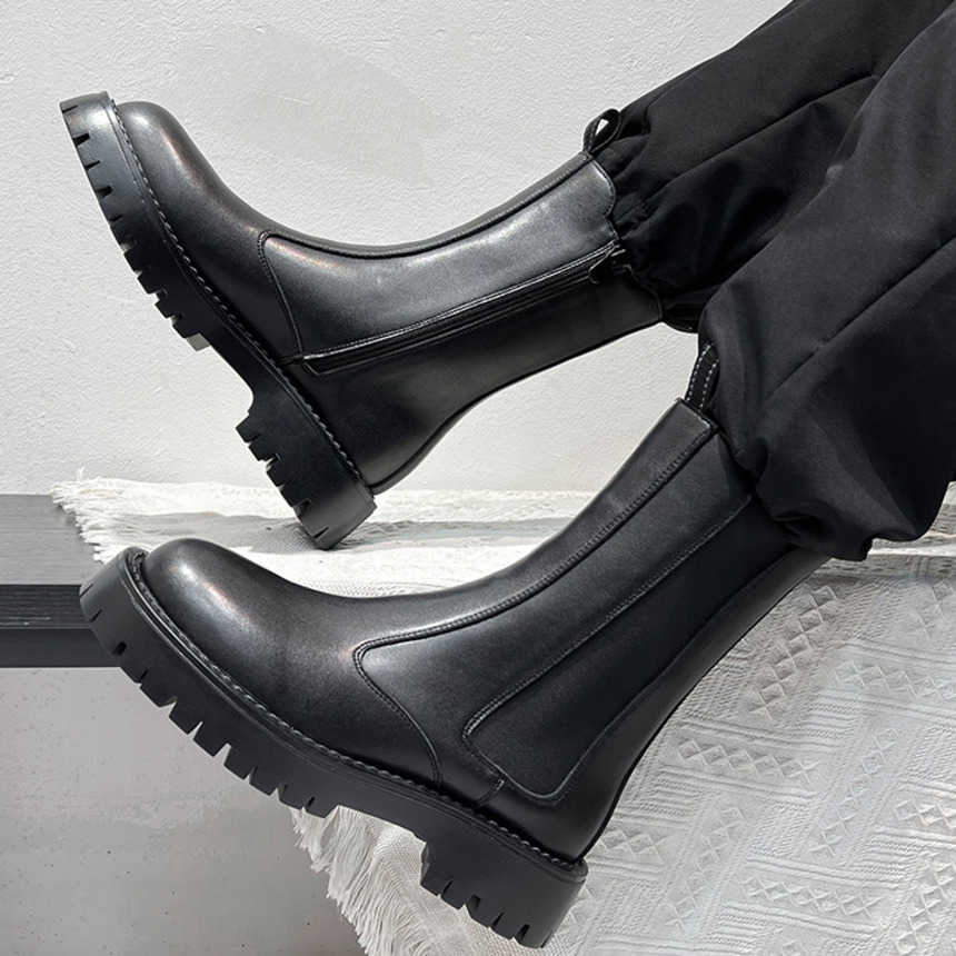 Martin Boot Ankle Boots Mens New Autumn And Winter Thick Soled Thin Chimney Boots Chelsea Short Boots Fashion Boots 240927