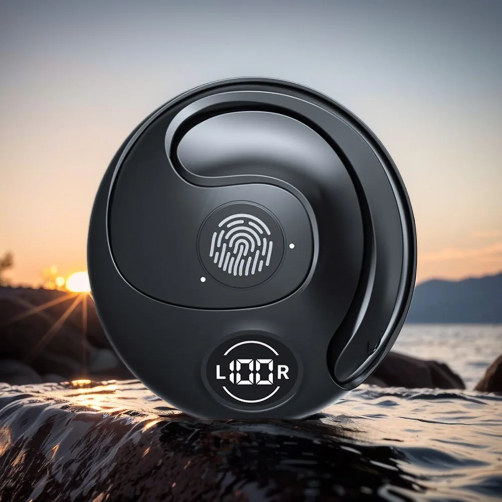 Wireless with Mic Bluetooth-Compatible 5.3 Over Earhooks Headset Portable HIFI Headphones for Running Workout Sports