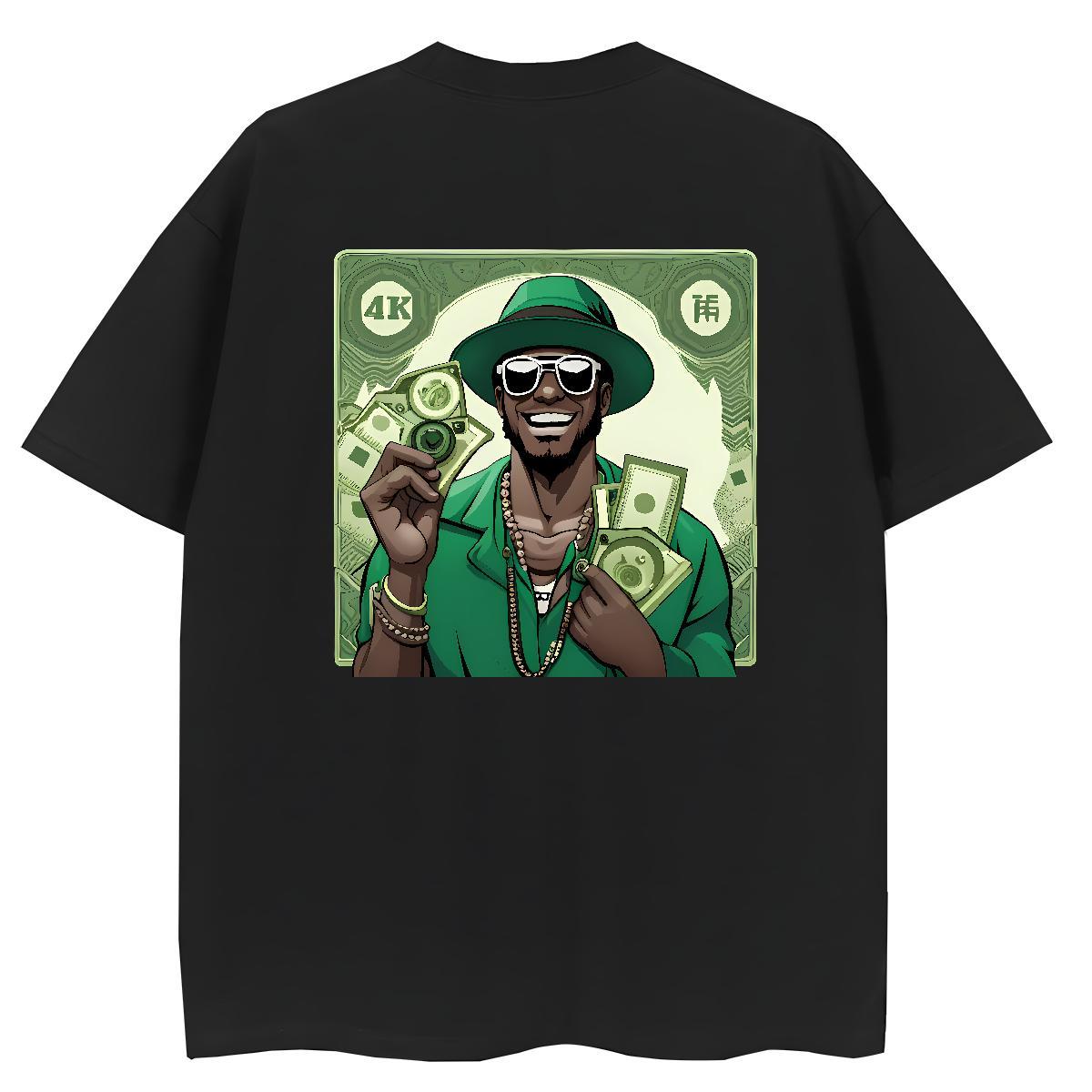 Fashion Casual T-Shirts 230g Pure Cotton Short sleeve Soft Daily Outfit money Lady T shirt Designer Nice DIY Anime Printed Top Shirts