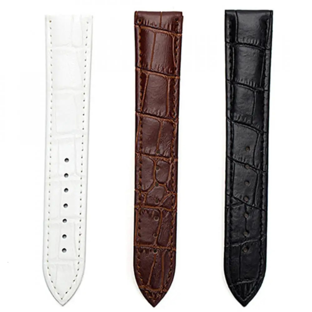 182022mm Watch Band Strap Leather Watchbands Steel Pin Buckle High Quality Wrist Belt Bracelet Vintage Quartz 241010