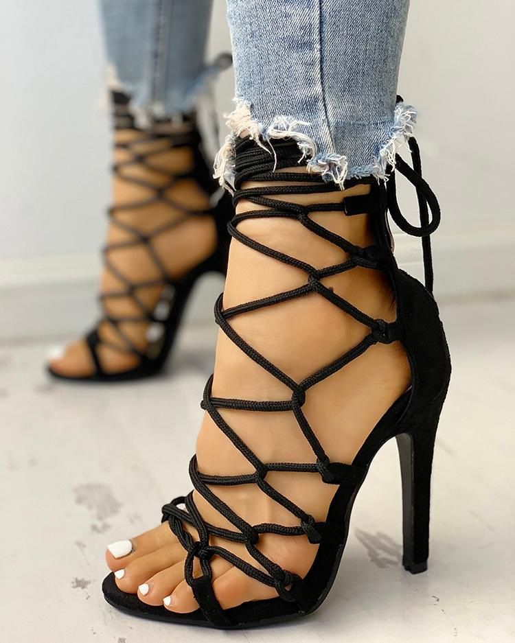 Large Size Beige Heeled Sandals shoes 2024 Women's High Heels Female Shoe Flat Summer Shoes Woman Sizes Black Sale For Ladies