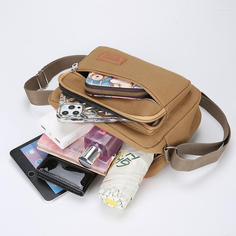 2025 NEW Shoulder Bags Men's Bag Large Capacity Diagonal Briefcase Change Wallet Manufacturers Wholesale Canvas zhanyishengli