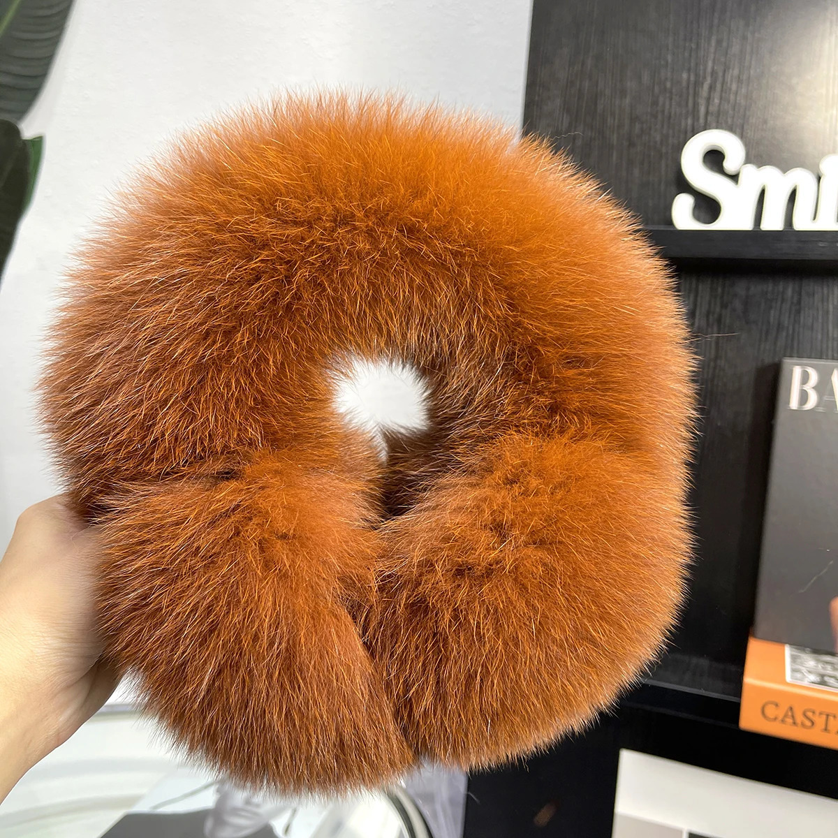 Natural fox fur earmuffs cute plush ear protection ear cover insular fur ear bag frostproof earmuffs women 240930