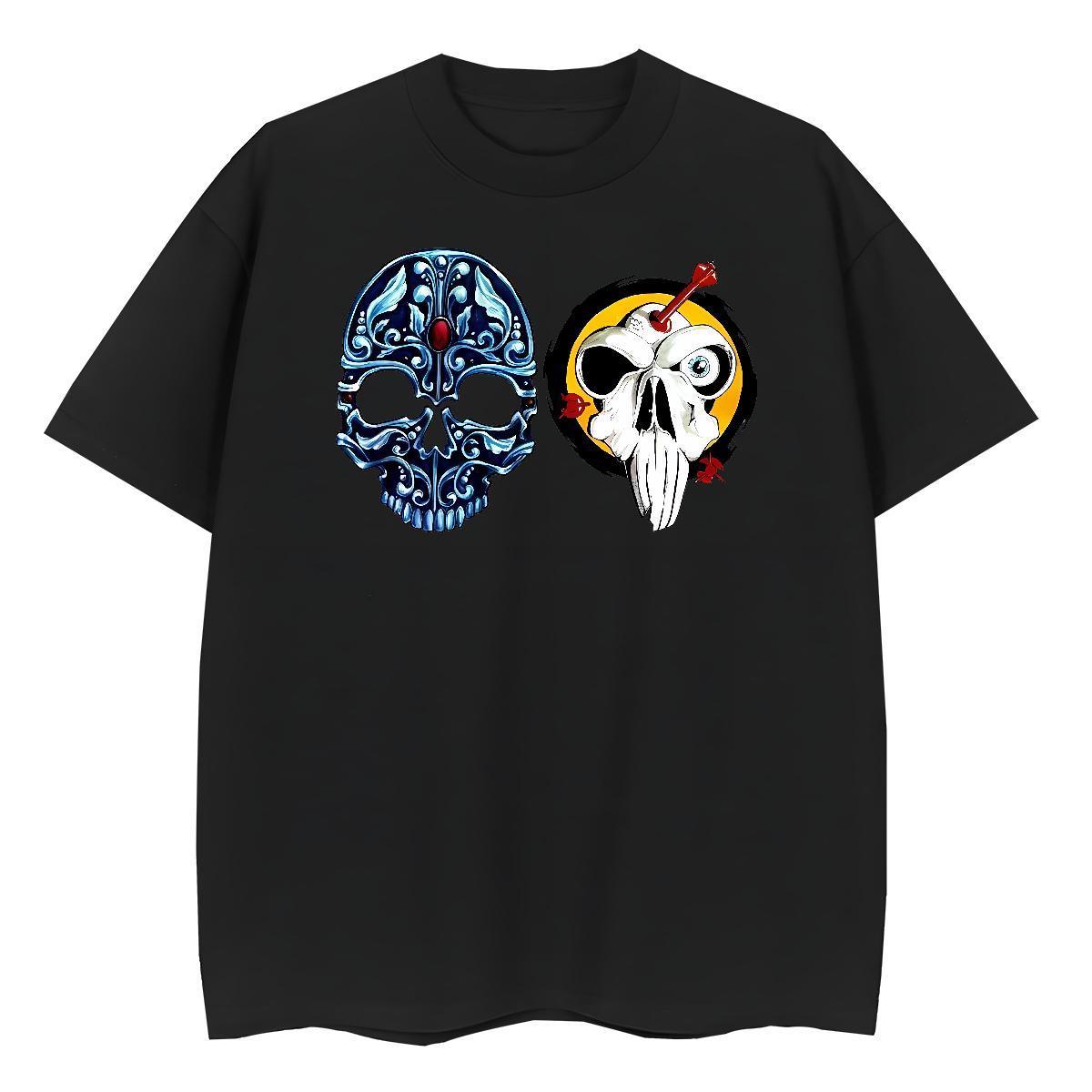 Designer Womens T Shirts 100% Cotton 230g Breathable Crew Neck Beach skull Unisex Tshirts Designer Nice Anime Oversized Clothes