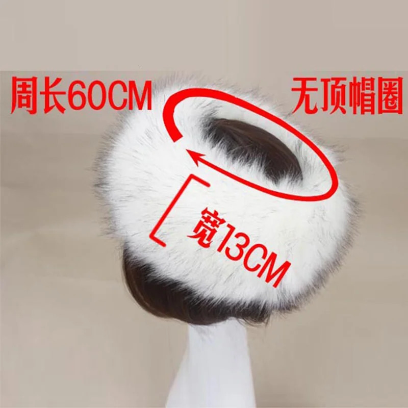 3 pieces/set womens winter faux fox fur headband hat cuffs fashionable and warm womens wristband gloves faux fur hat Russian style 241014