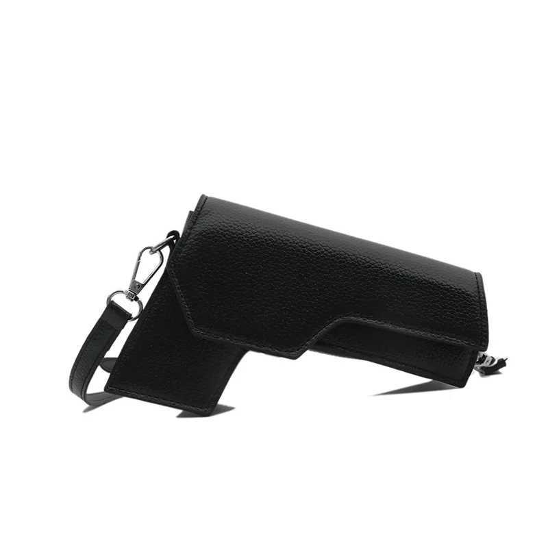 Niche new 3D gun shaped womens shoulder bag unique leather cross body bag high-quality mini wallet clutch for women M241014