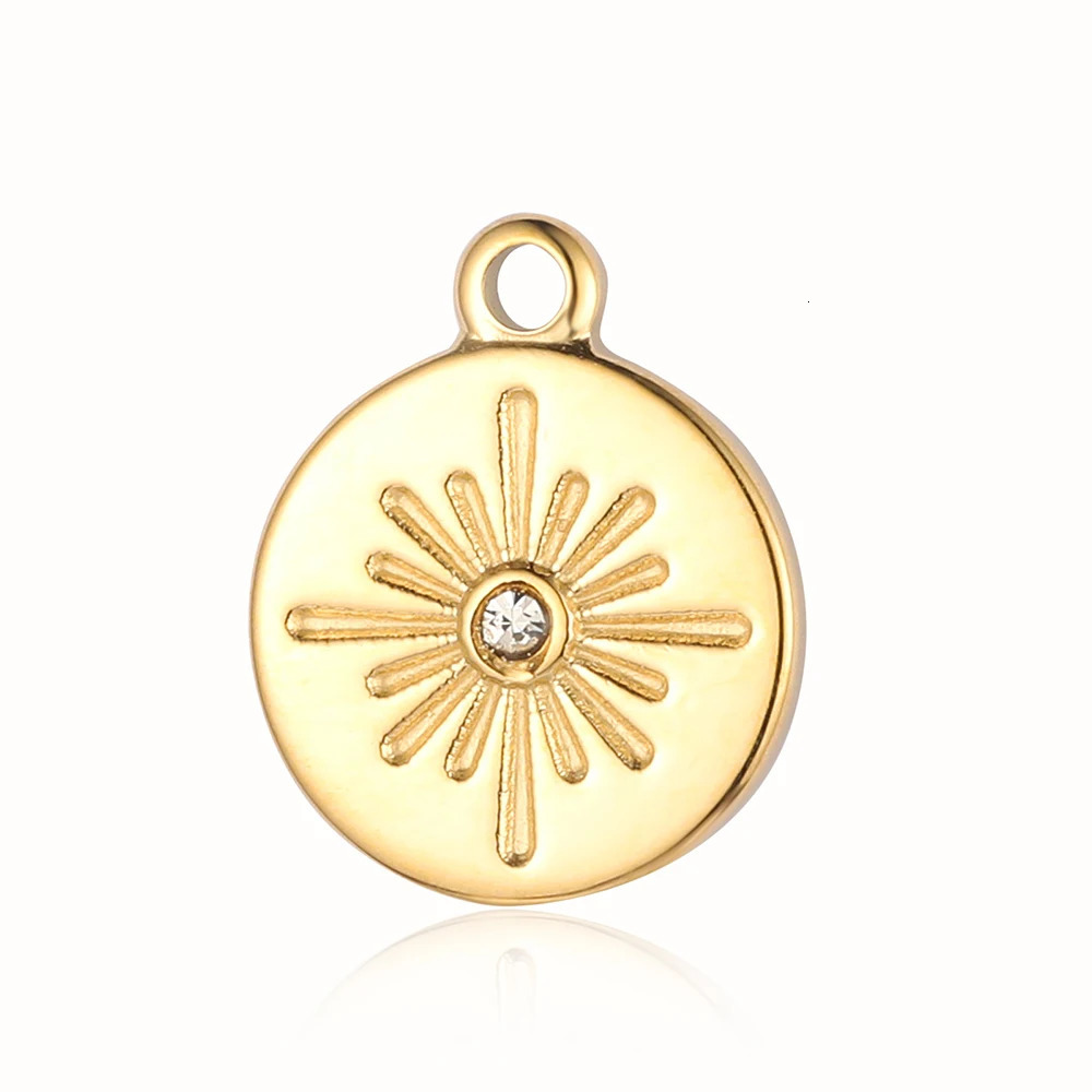 3pcsLot Stainless Steel Sun Star Charm Pendant for DIY Jewelry Making Necklace Earring Wholesale 241010