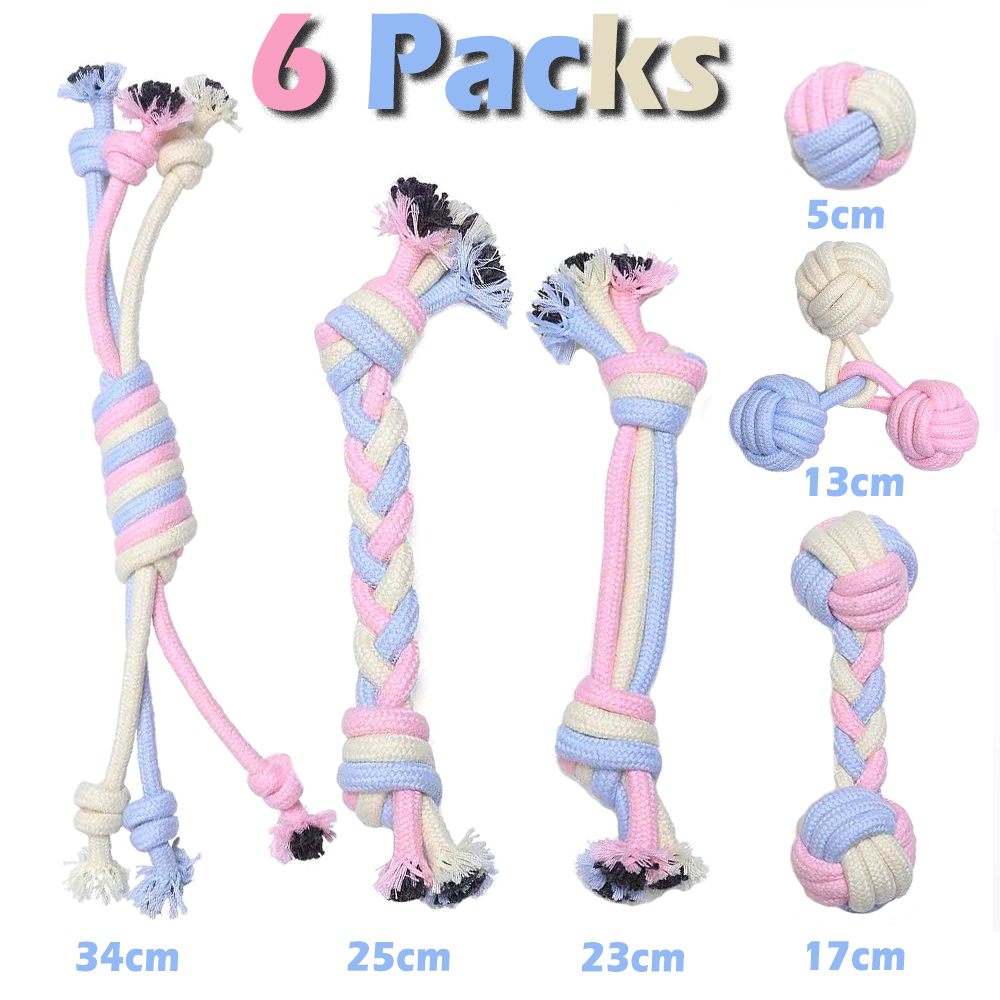 Dogs Accessories Pet Dog Toys Interactive Cotton Rope Mini Dog Chew Toys Ball