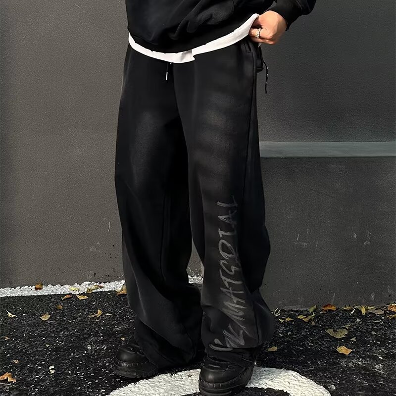 Men's Pants Y2K Fashion Simple Striped Straight Casual Men And Women Retro Streetwear Hip-hop Korean Street Couple Loose Sweatpants Z260315