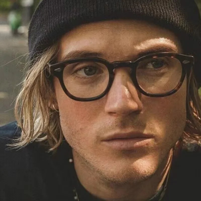Vintage Round Glasse Men Oval Retro Eyeglasses Frame Male Clear Lens Unisex Outdoor Transparent Gafas 241014