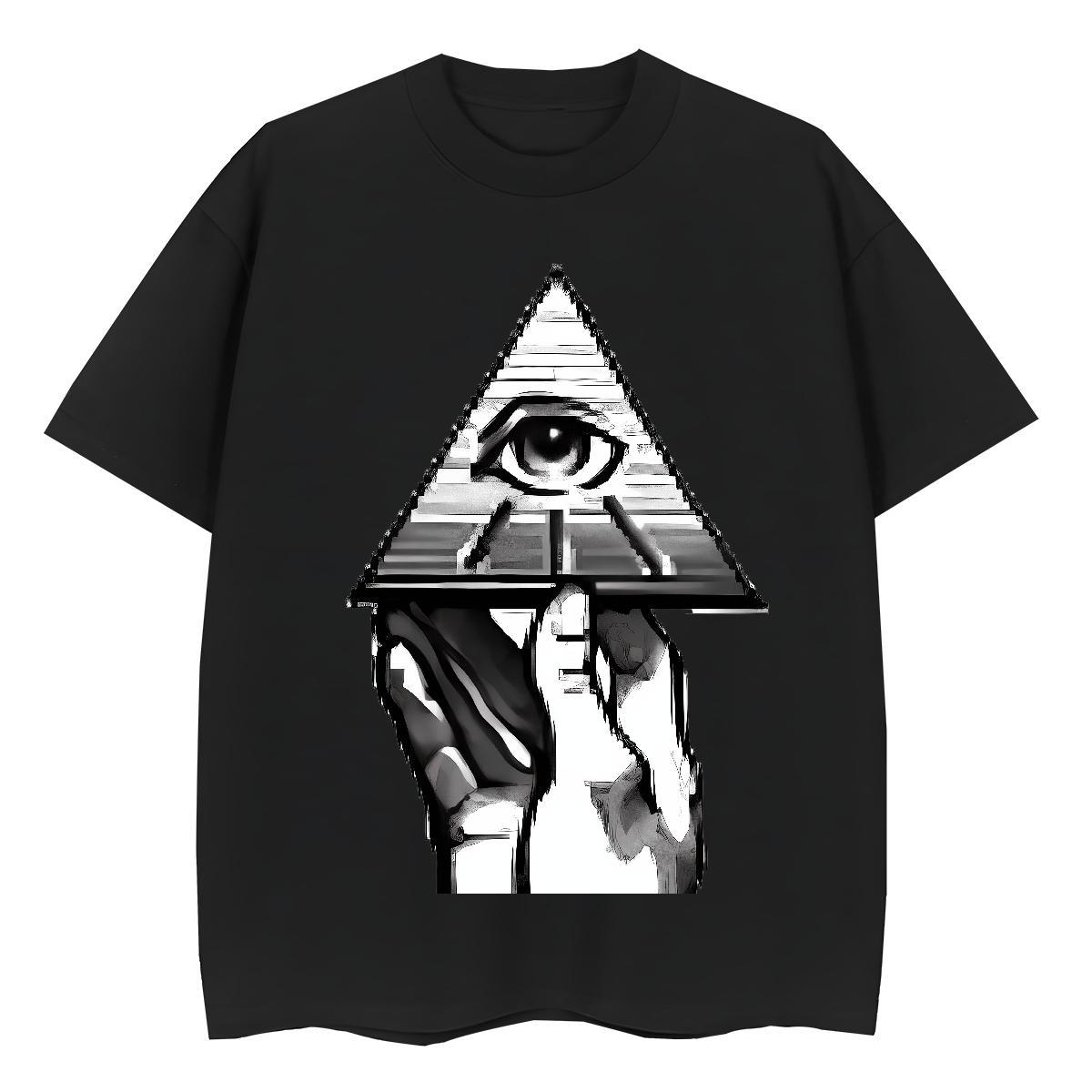 TOP Quality T Shirts Women 230g Cotton Crew Neck Sports Casual eye of the devil Woman Tshirt Brand Skull Top Shirts