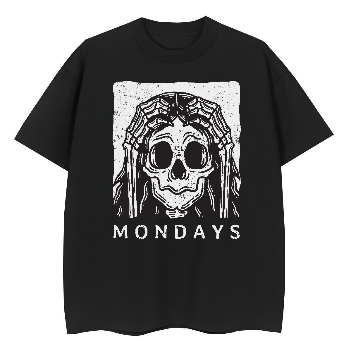 Fashion New T Shirt For Woman 230g Cotton Breathable Soft Spring Summer skull Lady T shirt Free Shipping Custom Print Oversized Top Shirts