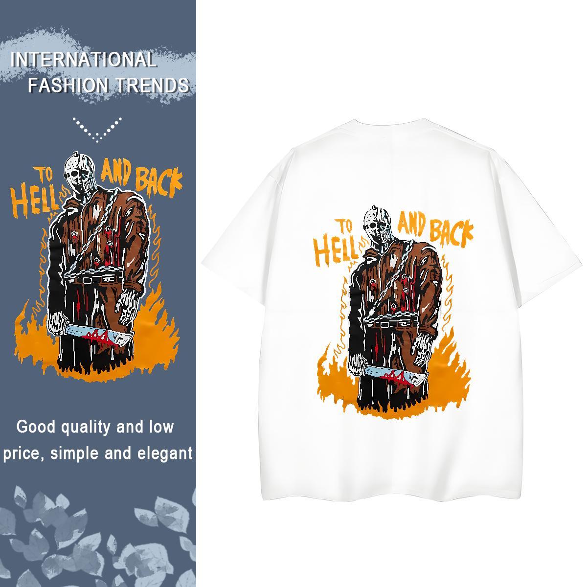 Stylist Woman T Shirts 230g Cotton Breathable Short Sleeve Sports Casual skull Unisex Tshirts Lady DIY Logo Polos