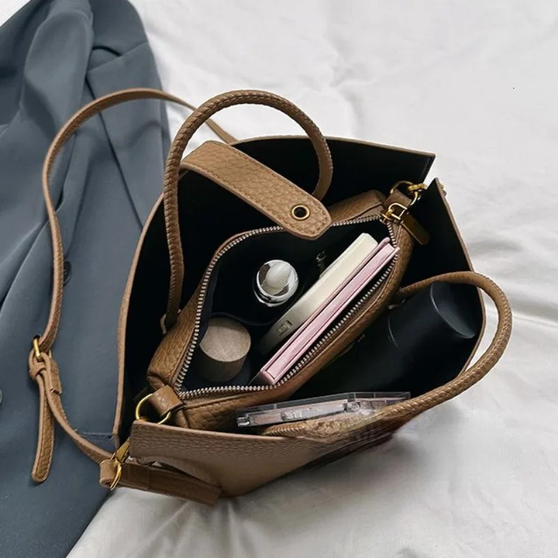 High End Niche Portable Vegetable Basket Womens Spring Summer Fashion Retro Bucket Bag Single Shoulder Crossbody Bags 241014 188d 4