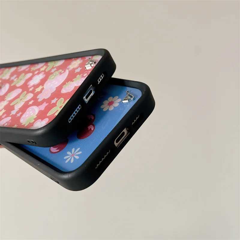 Wildflower 3D Ins Strawberry Cherry Phone Case for iPhone 16 15 14 13 12 Pro Max Plus 16 Pro 15pro WF Cute Cartoon Cover Funda M241012