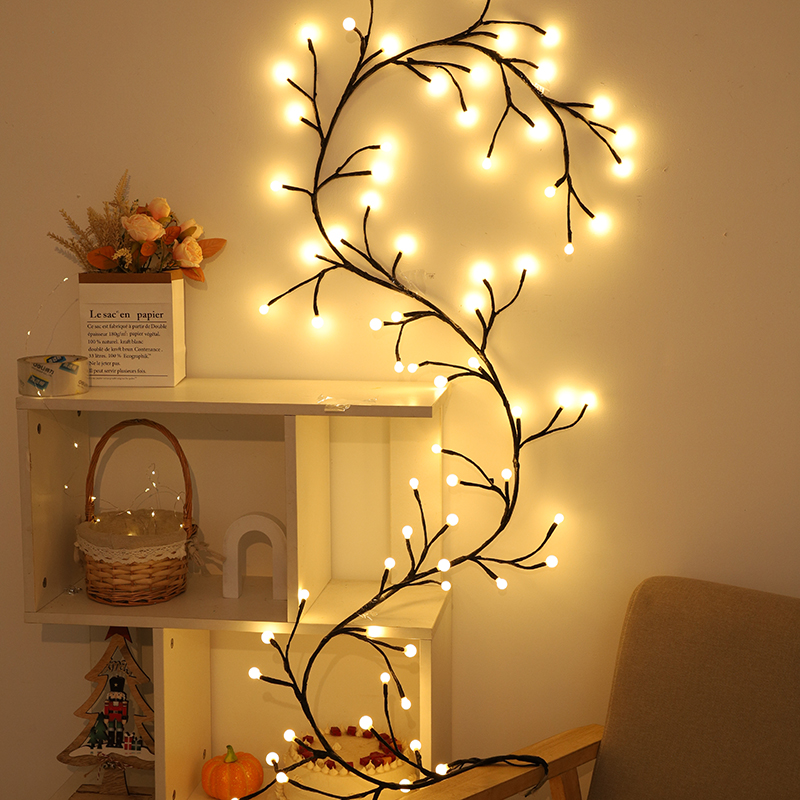 Vine string small round ball lamp used for home decoration