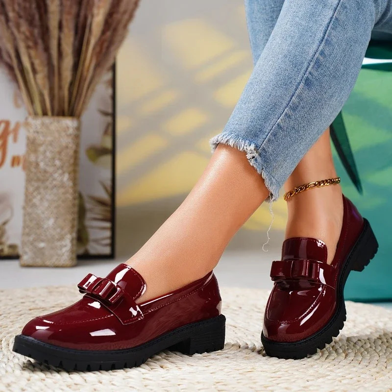 Spring Womens Simple Solid Color PU Waterproof Slippers Outdoor Casual Smooth Sports Shoes 241014