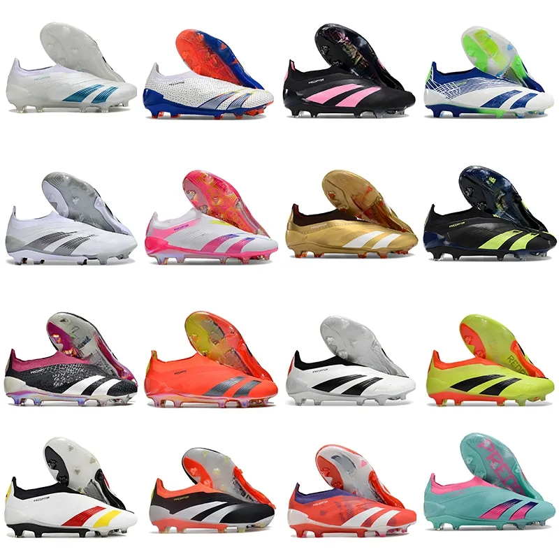 Cleats Predatro 24 Elit Laceless FG Day Spark Energy Citrus White Gold Generation Pred Men's Lucid Pink Soccer PREDAT0R shoes