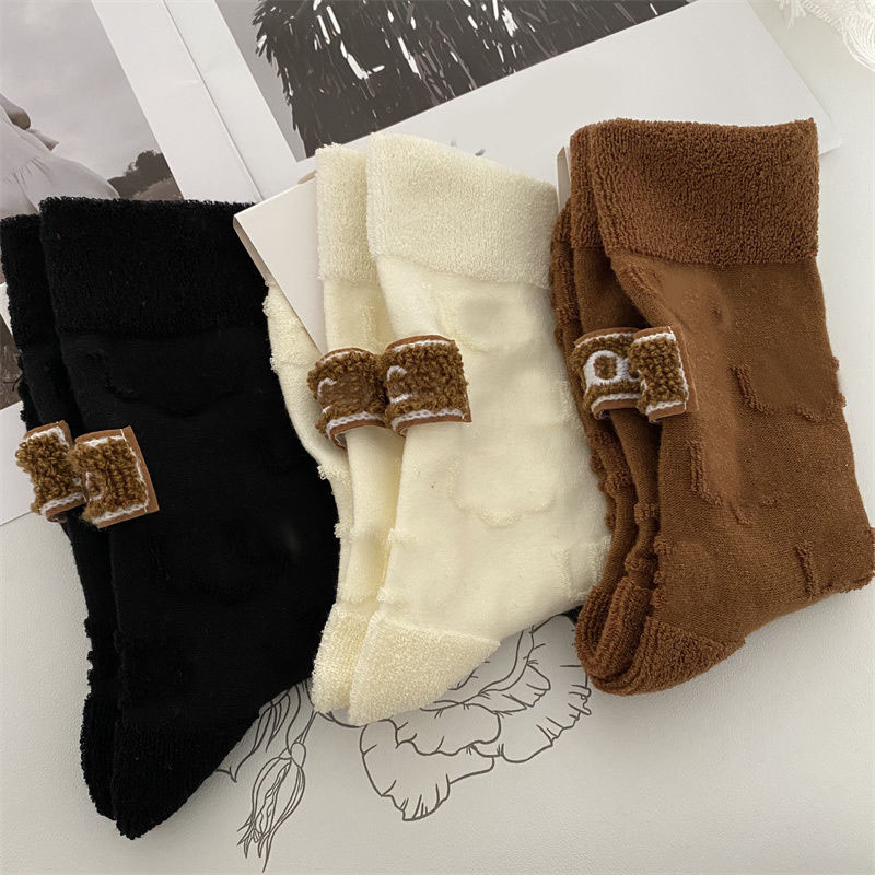 Autumn winter new anti weaving craft socks womens versatile snow boots cotton socks fashion trendy stockings for women sock CSD2410146