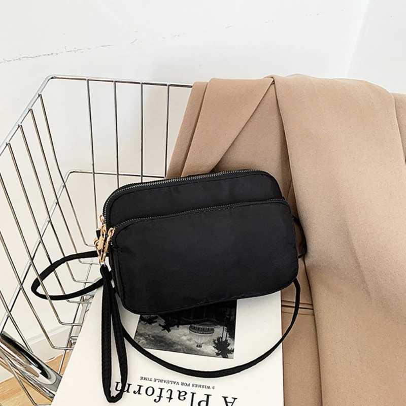 Durable nylon mobile phone cash bag small shoulder bag womens daily casual solid color cross body bag waterproof coin holder handbag M241014
