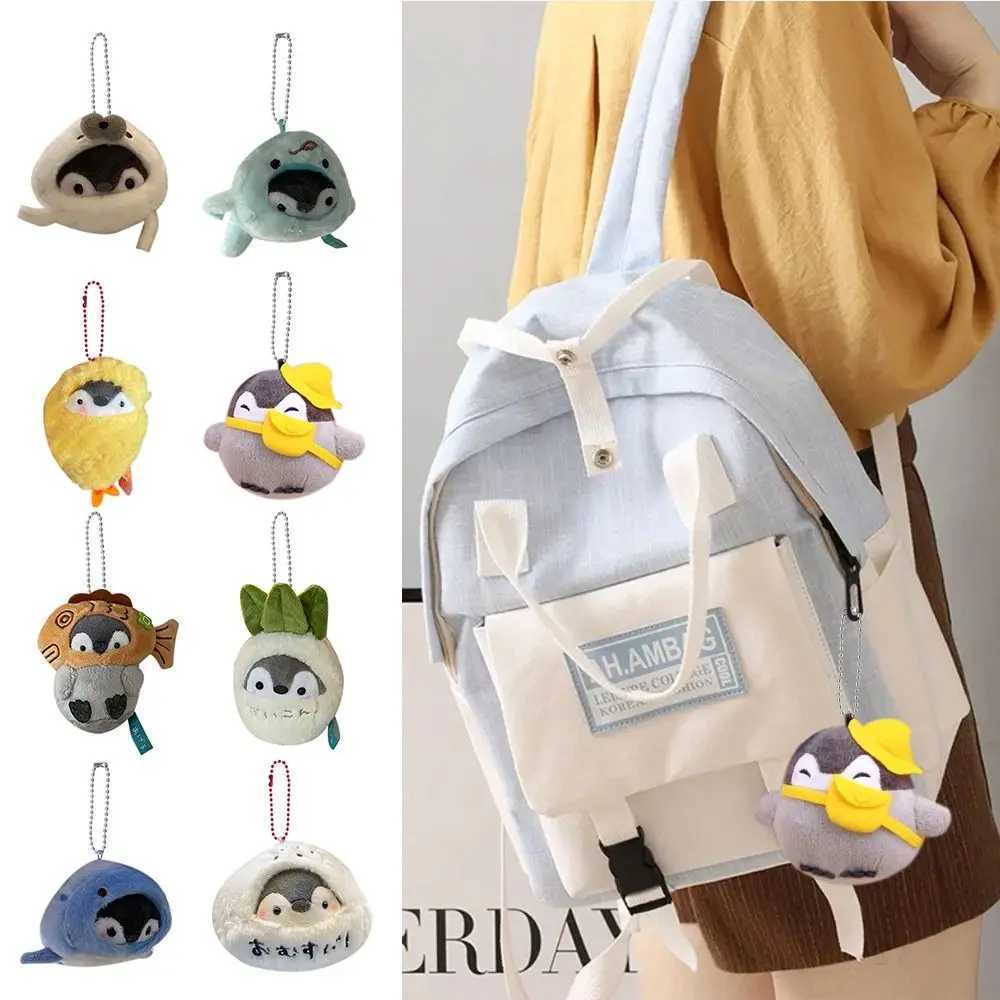 Interesting plush positive energy penguin pendant cartoon pendant decoration penguin doll keychain car keychain accessories Y241014