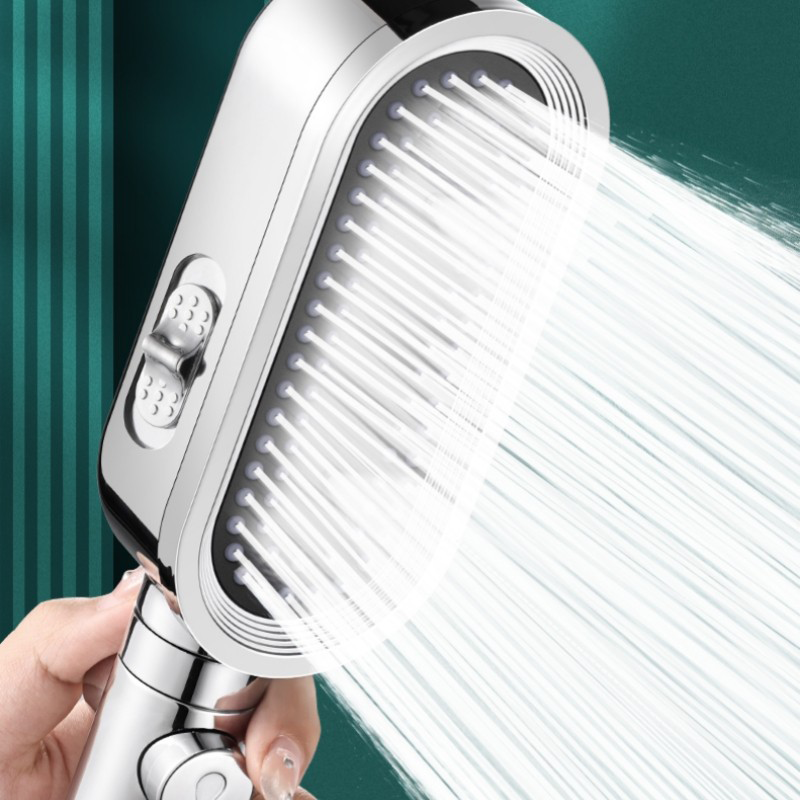 Shower pressurized shower head household rain shower bath bathroom bath head super strong bath bar flower sun lotus head set