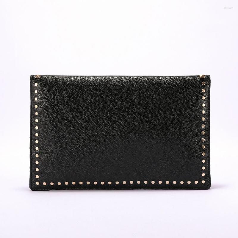 3 Clutch Bags Factory Wholesale Fashion Rivet Solid Color Women's Bag Trendy All-match Western Style Envelope 4